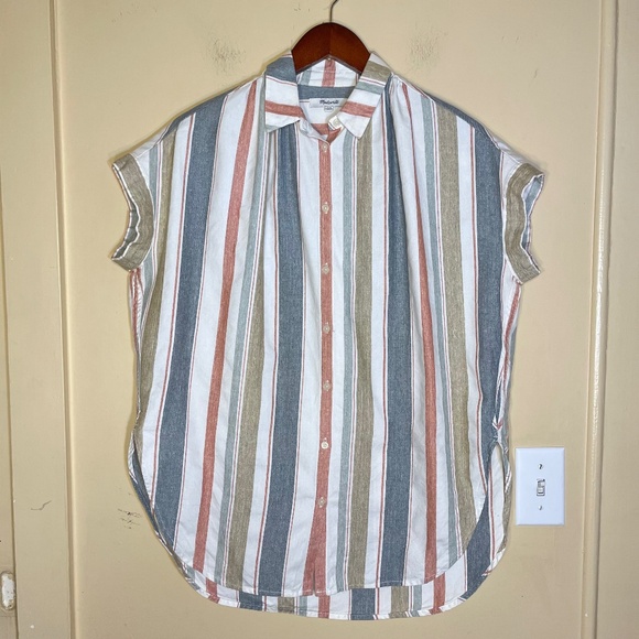Madewell Tops - Madewell Multicolor Striped Button-Up Top